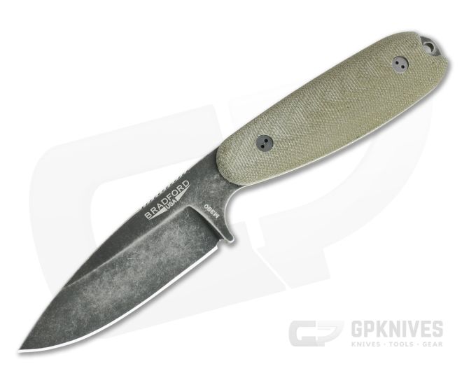 Bradford Guardian3.5 Sabre Ground Nimbus M390 3D OD Green Canvas Micarta - BK-35S-102N-M390