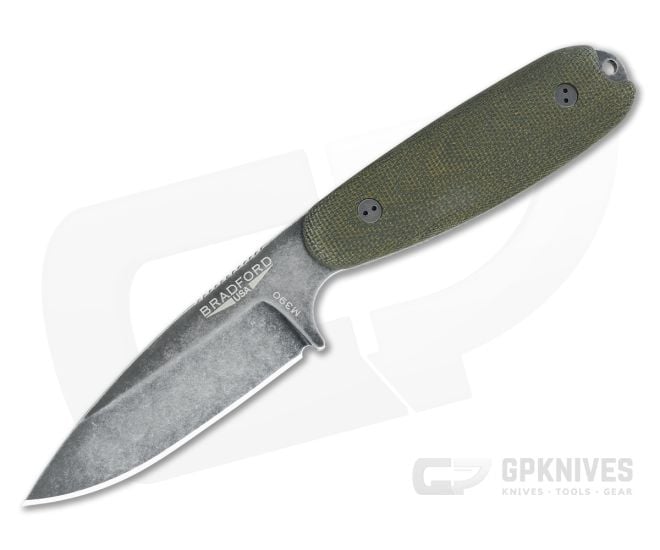Bradford Guardian3.5 3D Green Micarta Sabre Ground Nimbus M390 - BK-35S-102N