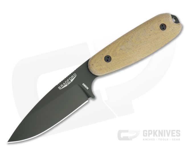 Bradford Guardian3.5 Sabre Ground DLC M390 3D Natural Canvas Micarta - BK-35S-104B-M390