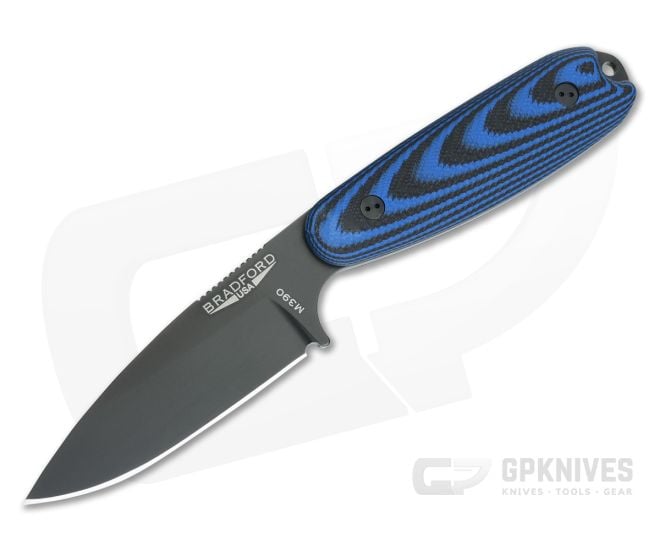 Bradford Guardian3.5 3D Black/Blue G10 Micro Texture Sabre Ground Black DLC M390 - BK-35S-113B
