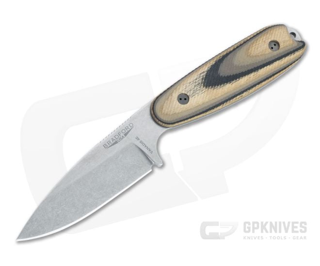 Bradford Guardian3.5 Sabre Grind Stonewashed Vanadis 4E 3D G-Wood Fixed Blade - BK-35S-115-V4E