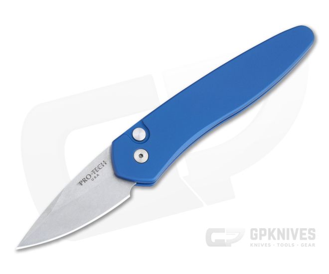 Protech Half-Breed Stonewashed S35VN Blue California Legal Automatic 3605-BLUE - PT-3605-BLUE