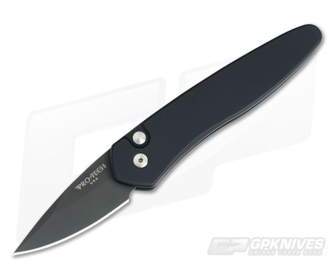 Protech Half-Breed California Legal Automatic Solid Black Aluminum DLC S35VN 3607 - PT-3607