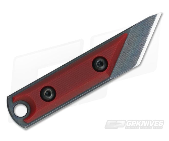 NCC Knives EDC Kiridashi Distressed O1 Red G10 Fixed Blade - CU-3610