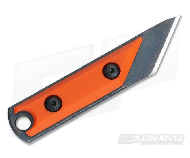 NCC Knives EDC Kiridashi Distressed O1 Orange G10 Fixed Blade - CU-3614