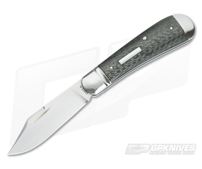 Hiroaki Ohta #107 Clip Point Carbon Fiber Slip Joint Folder - CU-3622