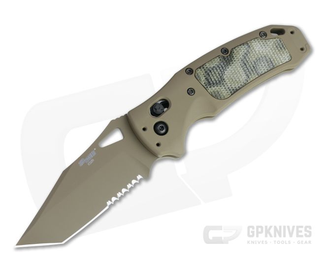 Hogue SIG K320 AXG Scorpion Part Serrated Tanto FDE S30V Green G-Mascus G10 and Aluminum ABLE Lock Folder 36368 - HO-36368