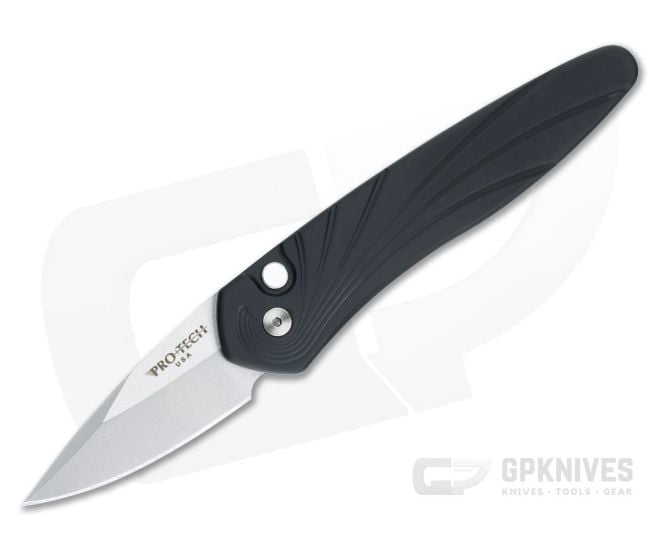 Protech Half-Breed California Legal Automatic Black 3D Wave Stonewashed S35VN 3636 - PT-3636