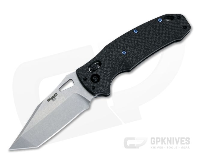 Hogue SIG K320 Collector Series Stonewashed 20CV Tanto Point Carbon Fiber ABLE Lock Folder 36390-LIM - HO-36390-LIM