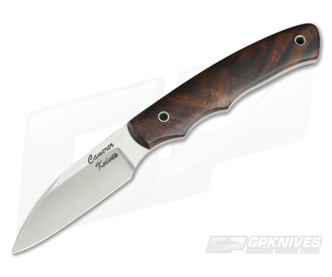 Camerer Knives Wharnie Carver S35VN Desert Ironwood Fixed Blade - CU-3641