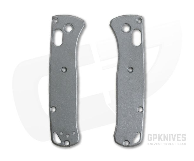 Flytanium Benchmade Mini Bugout Scales Antique Stonewashed Titanium - FT-36504