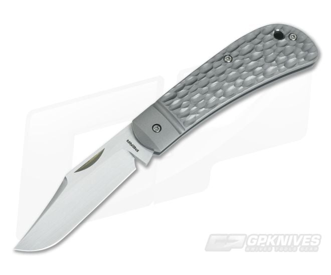 Enrique Pena Custom Lanny's Clip Point Jigged Grey Titanium Slipjoint 3657 - CU-3657