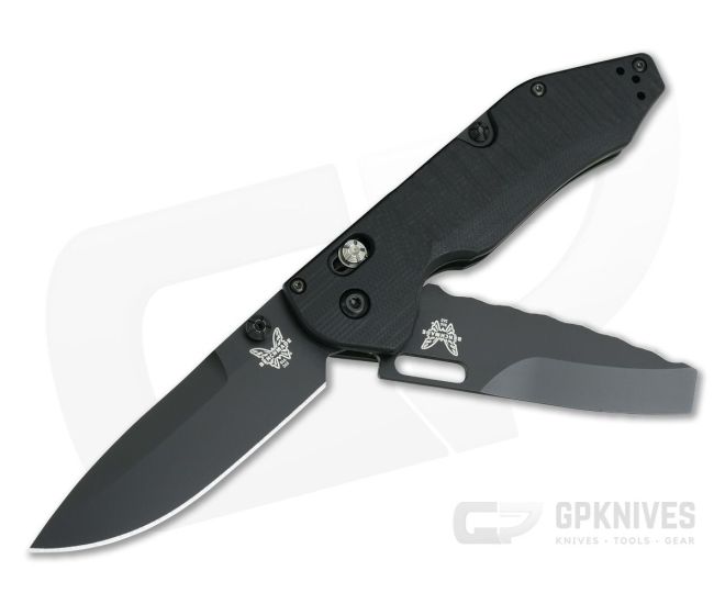 Benchmade 365 Outlast Dual Blade 3V & S30V Option Lock Black G10 Rescue Knife - BM-365BK
