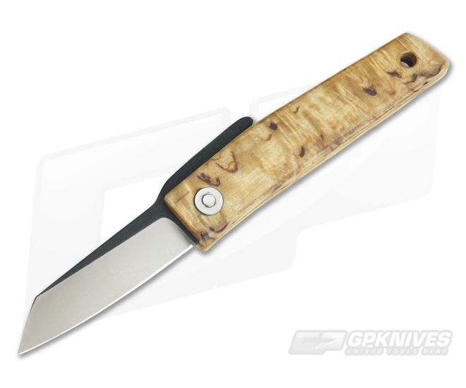Hiroaki Ohta Knives OFF FK5 Birch Wood Friction Folder 3682 - CU-3682