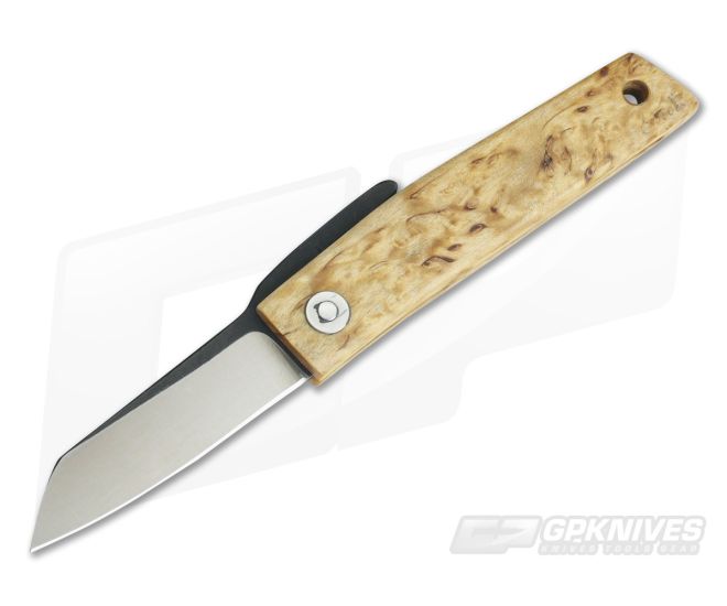 Hiroaki Ohta Knives OFF FK5 Birch Wood Friction Folder 3683 - CU-3683