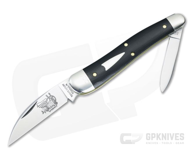 Tidioute #38 Campfire Whittler Black Linen Micarta SFO Serialized - GEC-380225-BLM