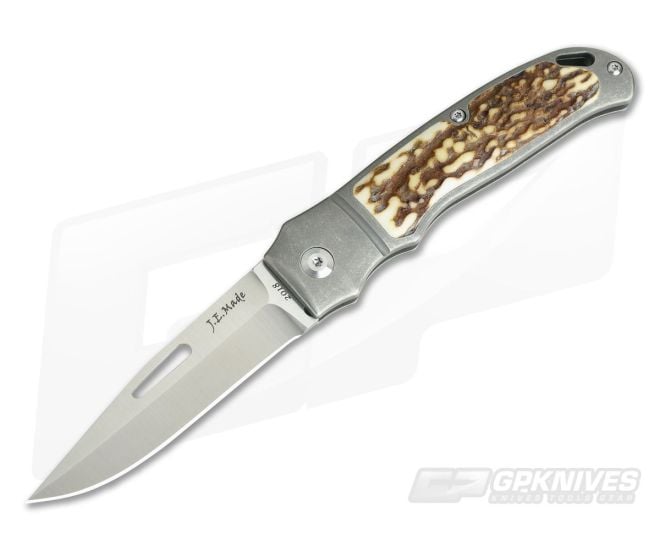 JE Made Loveless New York Special Slip Joint Stag Inlays Bolstered S35VN 3900 - CU-3900