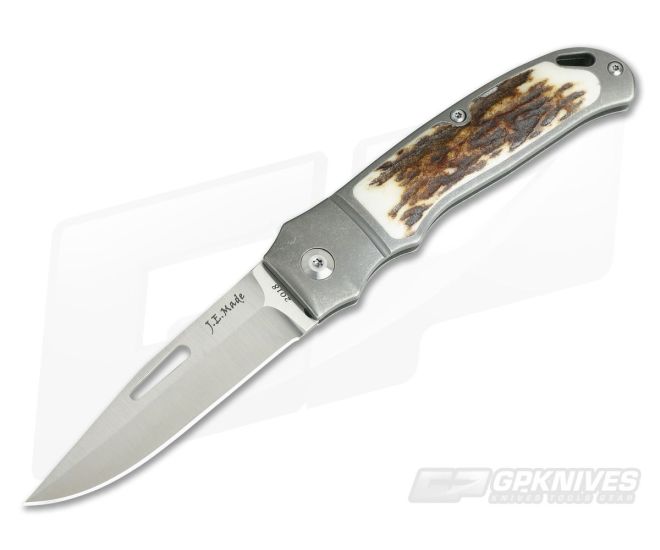 JE Made Loveless New York Special Slip Joint Stag Inlays Bolstered S35VN 3902 - CU-3902