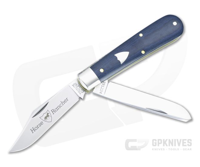Tidioute #39 Horse Rancher Blue Linen Micarta - GEC-391224-BLM