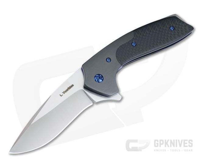 Les Voorhies Claymore Flipper Zirconium Bolster Carbon Fiber S35VN 3931 - CU-3931