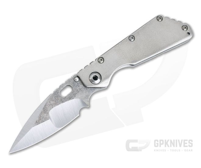 Mick Strider Custom SMF Spear Point Organic Textured Orange Peel Titanium Frame Lock 3952 - CU-3952