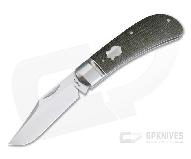 Enrique Peña Custom Lanny's Clip Slip Joint Green Canvas Micarta - CU-3955