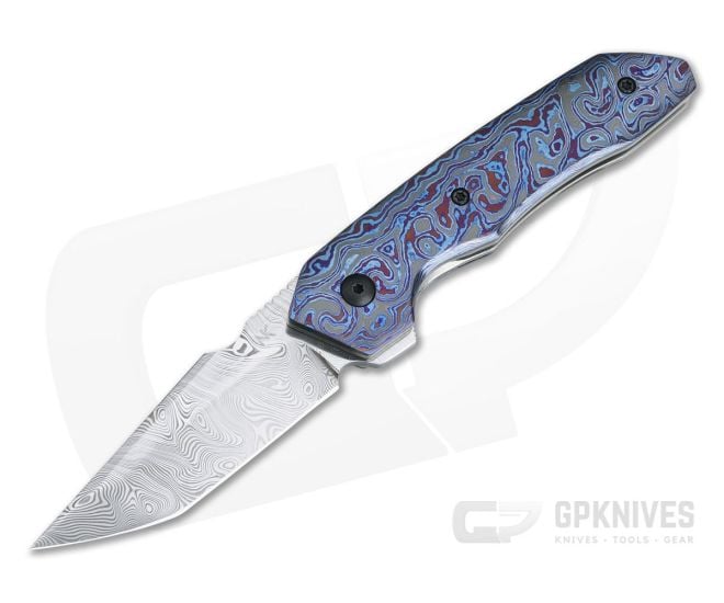 Chad Nell Custom Gent UDT Björkmans Twist Damasteel Kraken Black Timascus Flipper - CU-3964