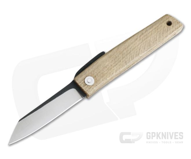 Hiroaki Ohta Knives OFF FK7 Japanese Mizunara Oak Friction Folder 3992 - CU-3992