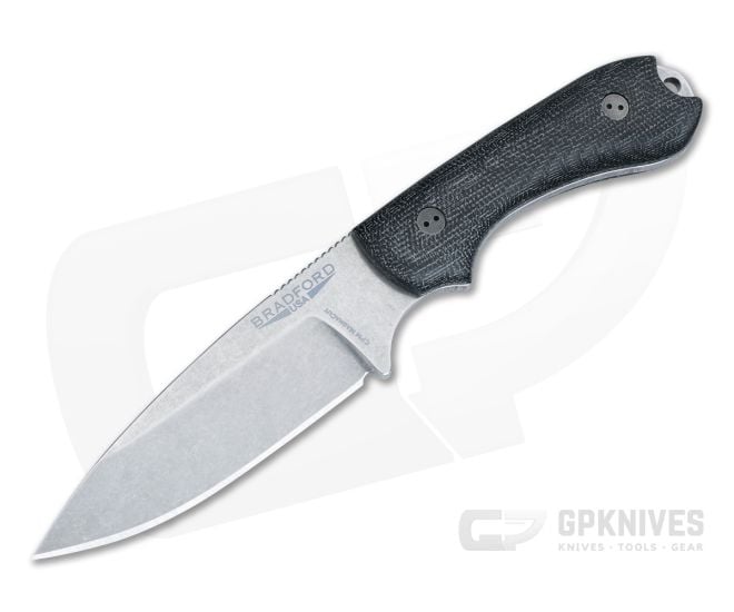 Bradford Guardian3.2 Fixed Blade 3D Black Micarta Stonewashed MagnaCut Drop Point 32S-101-MC - BK-32S-101-MC