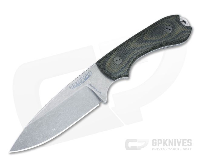 Bradford Guardian3.2 Fixed Blade 3D Camo Micarta Stonewashed MagnaCut Drop Point 32S-109-MC - BK-32S-109-MC