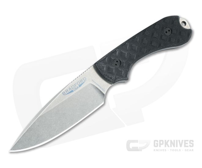 Bradford Guardian3 False Edge HH Magnacut Textured Black G10 - BK-3FE-001-MCHH