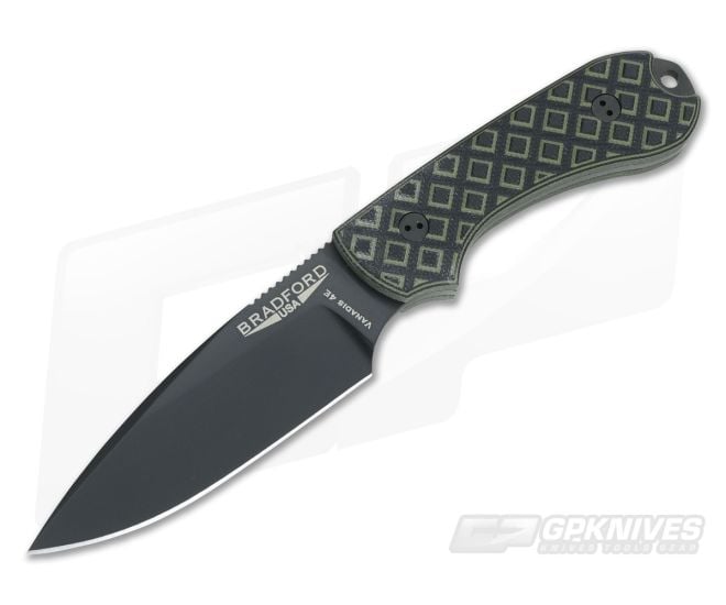 Bradford Guardian3 DLC Vanadis 4 Extra Green/Black G10 False Edge - BK-3FE-009B-V4E