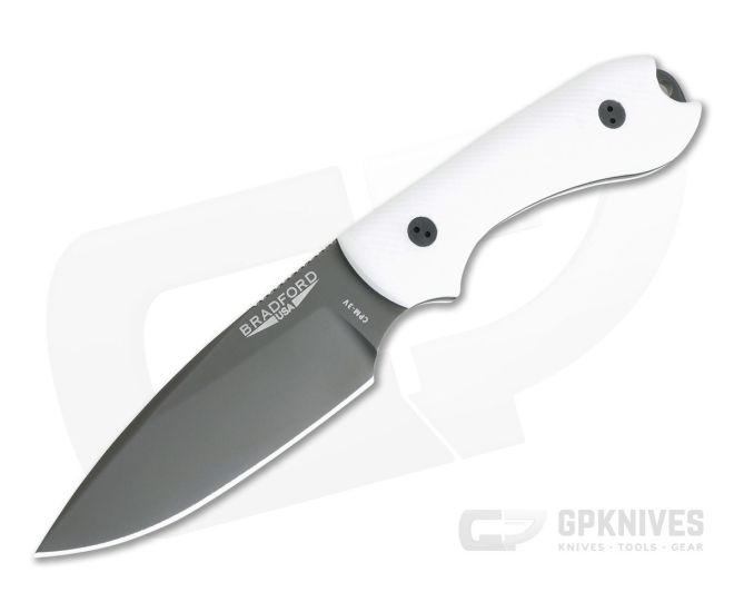 Bradford Knives Guardian3 False Edge GPK Exclusive 3D White G10 DLC 3V Fixed Blade Knife - BK-3FE-100B-3V
