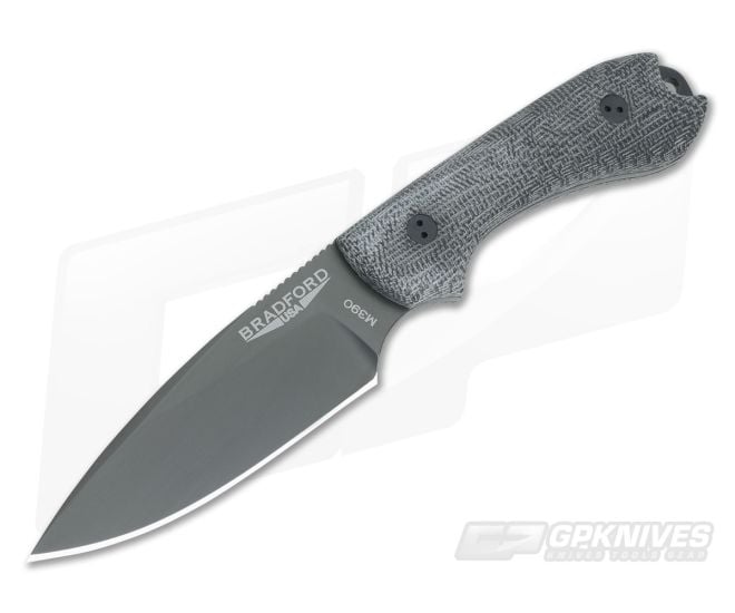 Bradford Guardian3 Black Micarta False Edge DLC M390 - BK-3FE-101B