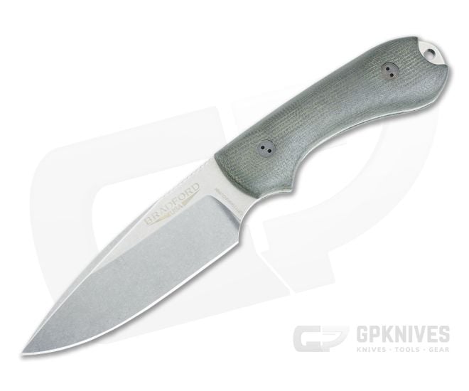 Bradford Guardian3 False Edge HH Magnacut 3D OD Green Micarta - BK-3FE-102-MCHH
