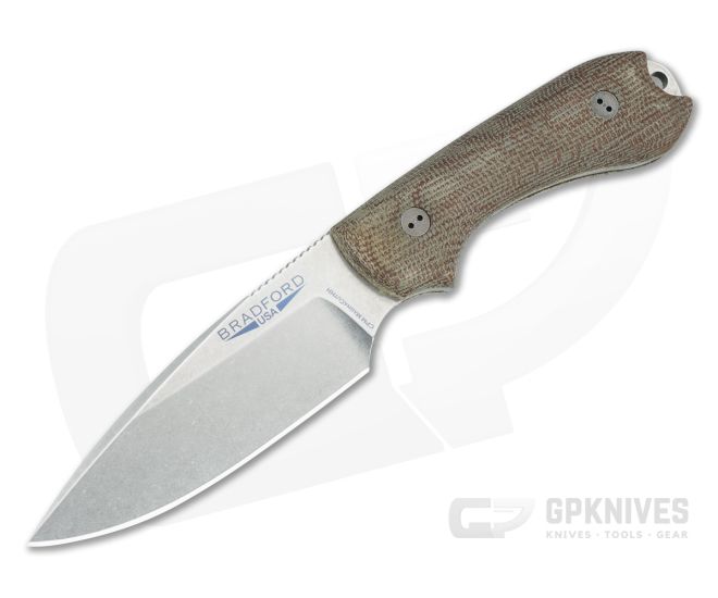 Bradford Guardian3 False Edge HH Magnacut 3D Natural Micarta - BK-3FE-104-MCHH