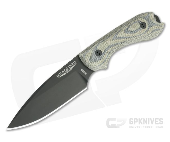 Bradford Guardian3 False Edge DLC M390 3D Camo Micarta Fixed Blade - BK-3FE-109B-M390