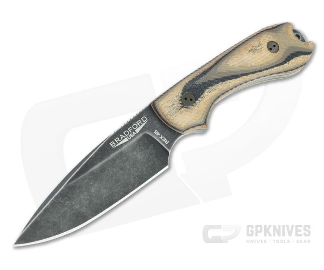 Bradford Guardian3 False Edge GPK Exclusive Nimbus Rex 45 3D G-Wood Fixed Blade - BK-3FE-115N-REX45