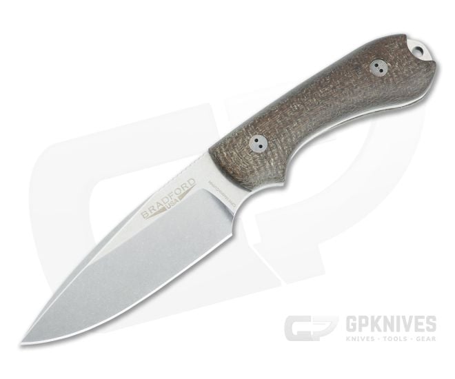 Bradford Guardian3 False Edge HH Magnacut 3D Natural Burlap Micarta - BK-3FE-134-MCHH