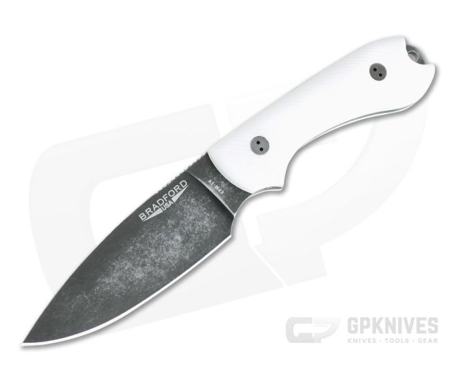 Bradford Knives Guardian3 Full Flat GPK Exclusive 3D White G10 Nimbus 3V Fixed Blade Knife - BK-3FH-100N-3V