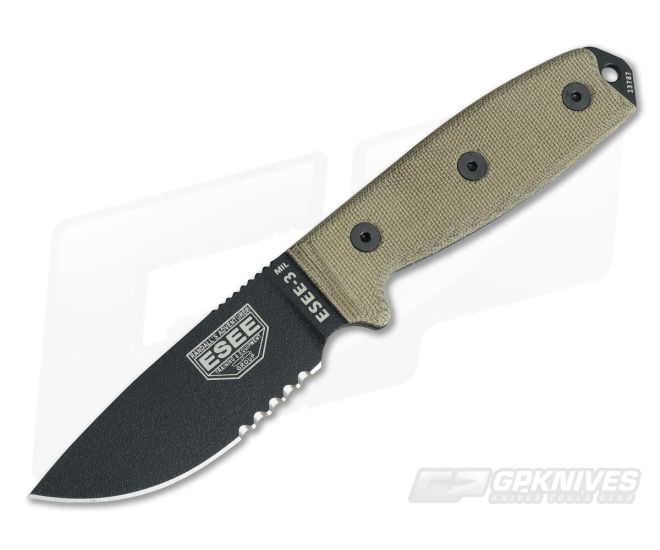 ESEE 3MIL-S Partially Serrated Blade OD Sheath - ESEE-3MIL-S