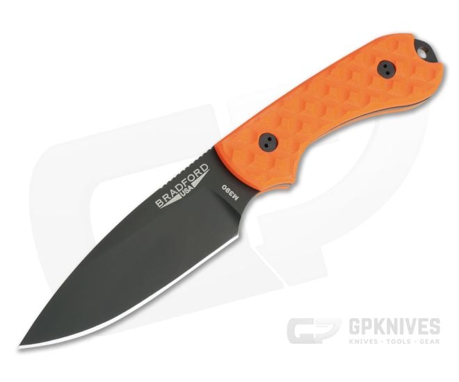 Bradford Guardian3 Sabre Ground DLC M390 Orange G10 Fixed Blade - BK-3S-005B-M390