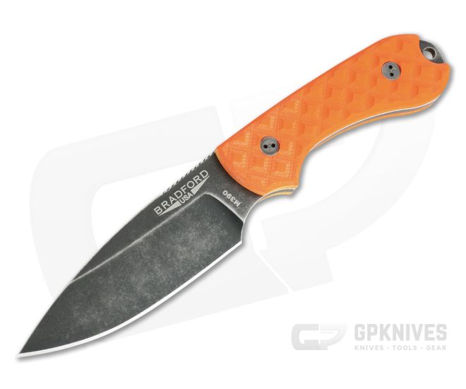 Bradford Guardian3 Sabre Ground Nimbus M390 Orange G10 Fixed Blade - BK-3S-005N-M390