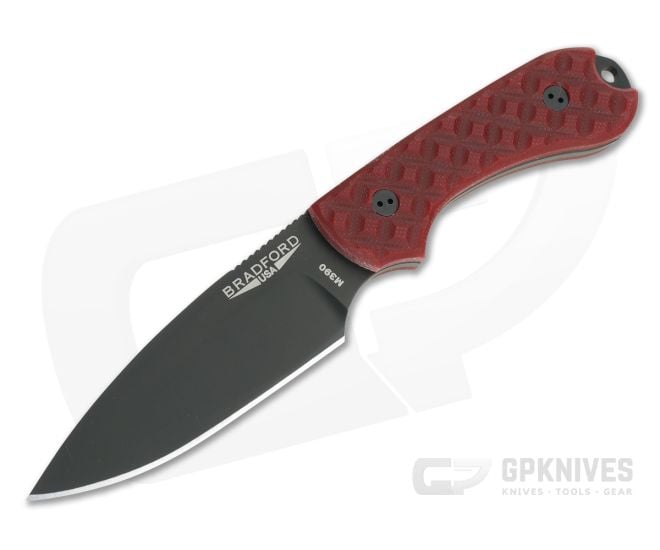 Bradford Guardian3 Sabre Ground DLC M390 Red G10 Fixed Blade - BK-3S-012B-M390