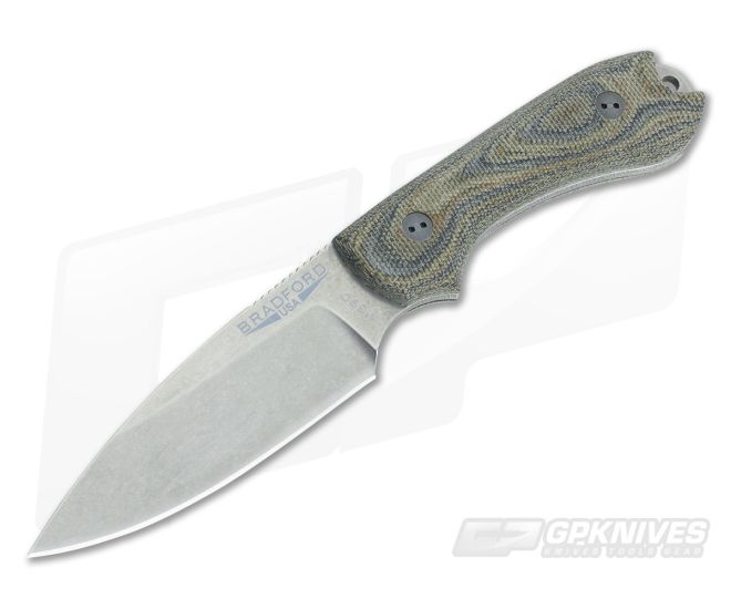 Bradford Guardian3 Camo Micarta Sabre Ground Stonewash M390 - BK-3S-109