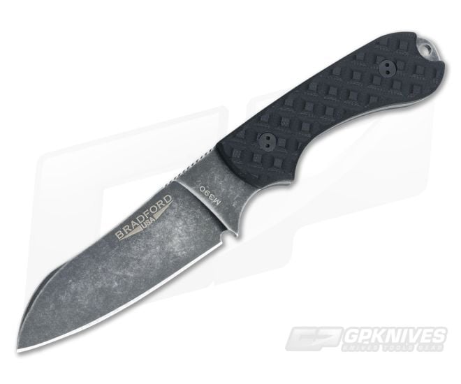 Bradford Knives Guardian3 Sheepsfoot Black G10 Nimbus M390 - BK-3SF-001N