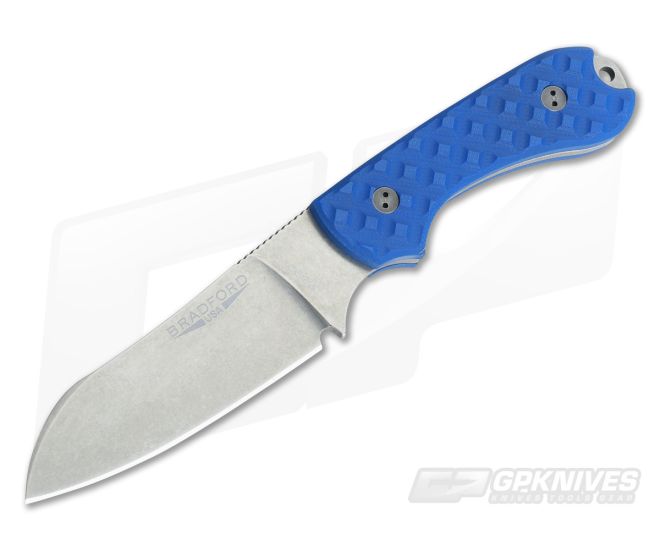 Bradford Knives Guardian3 Sheepsfoot Patriot Blue G10 Stonewashed M390 - BK-3SF-003