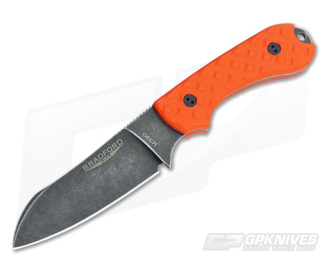 Bradford Knives Guardian3 Sheepsfoot Orange G10 Nimbus M390 - BK-3SF-005N