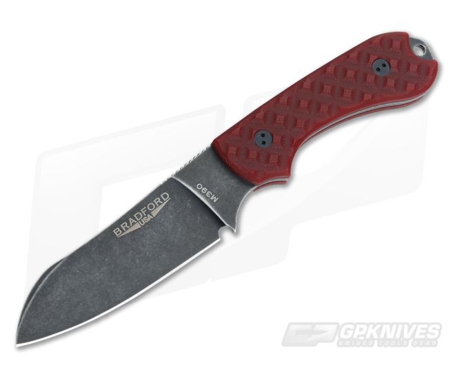 Bradford Knives Guardian3 Sheepsfoot Red G10 Nimbus M390 - BK-3SF-012N