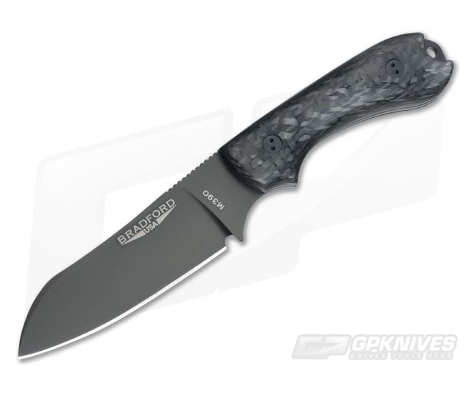 Bradford Knives Guardian3 Sheepsfoot 3D Carbon Fiber DLC Coated M390 - BK-3SF-114B